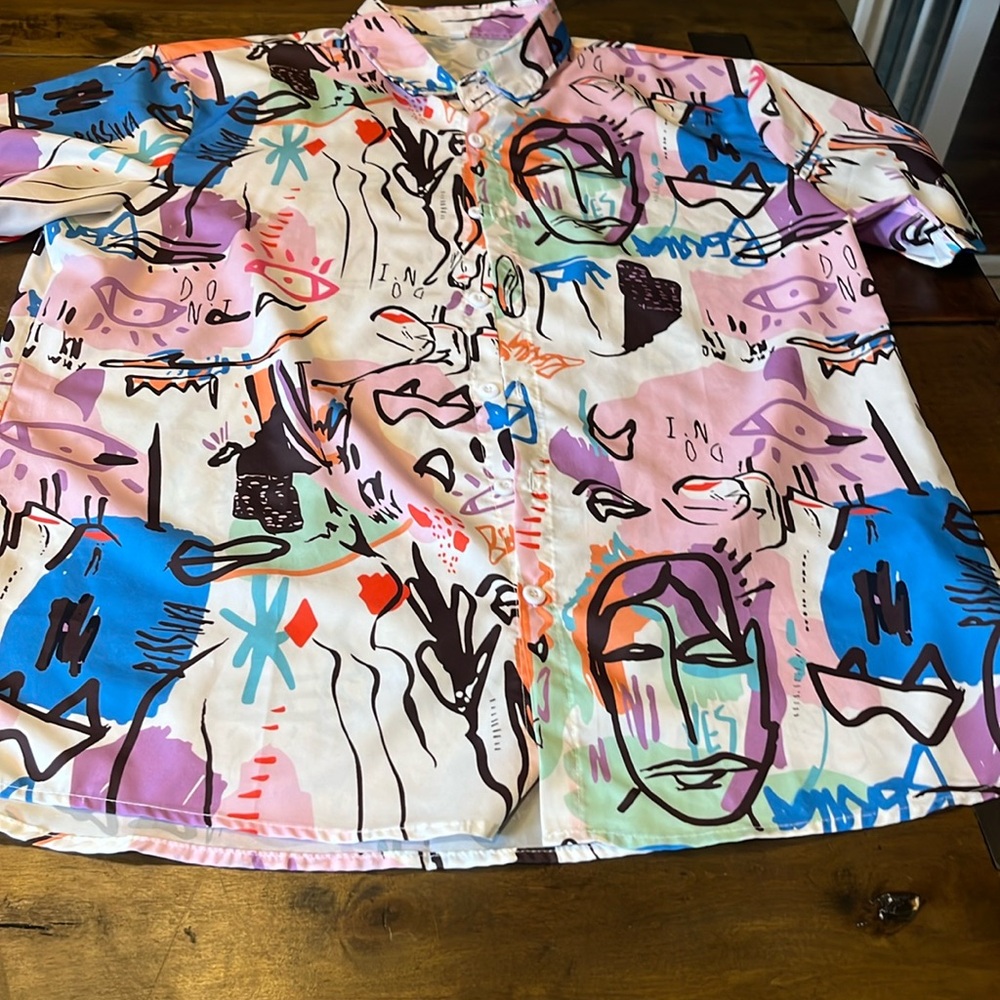 SHEIN Buttondown Top Size XL